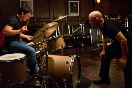 Simmons with Miles Teller in Whiplash.