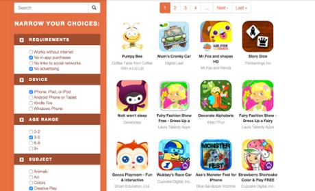 The Moms With Apps discovery website.