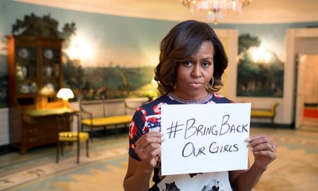 Michelle Obama in her tweet supporting the BringBackOurGirls hashtag.