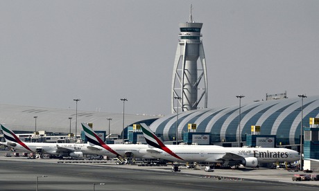 Traffic control tower at Dubai International Airport