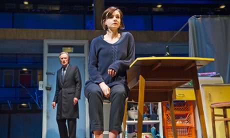 Bill Nighy (Tom Sergeant) and Carey Mulligan (Kyra Hollis) in Skylight by David Hare @ Wyndhams Theatre. Directed by Stephen Daldry.(Opening 18-06-14) Tristram Kenton 06/14(3 Raveley Street, LONDON NW5 2HX TEL 0207 267 5550  Mob 07973 617 355)email: tristram@tristramkenton.comskylightenomulligannighybeard