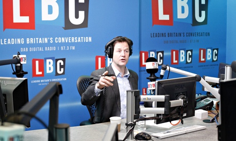 Nick Clegg at his LBC show