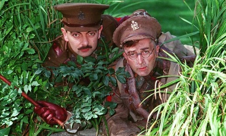 Rowan Atkinson and Tony Robinson in Blackadder