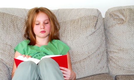 Young girl reading