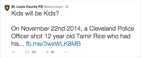 St Louis County police tweet