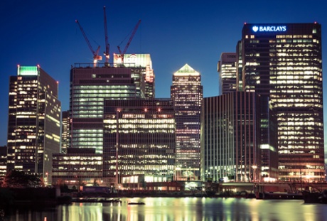 Canary Wharf skyline.