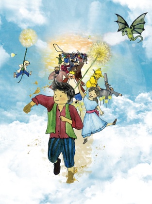 An illustration for Red Ladder Theatre's adaptation of Nicobobinus