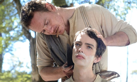 Michael Fassbender and Kodi Smit-McPhee in Slow West