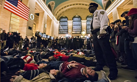 'Die-in' demanding justice for the death of Eric Garner, Grand Central Terminal
