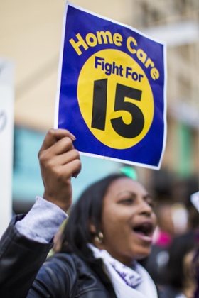Fast food workers protest minimum wage