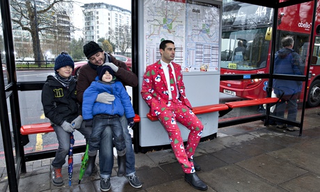 Gareth Rubin in his Christmas suit