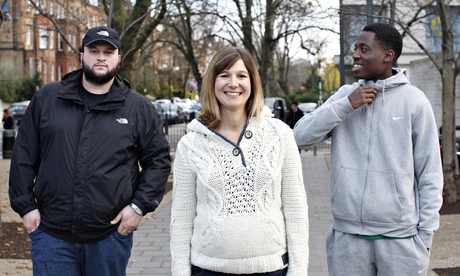 MAC-UK's Dr Charlie Howard, centre, with Mark Moubarak Chentite, left, and Kiaron, right