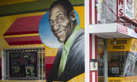 A mural of Bill Cosby on a store in Washington DC.