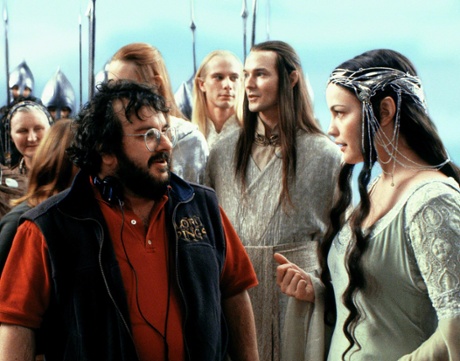 Peter Jackson and Liv Tyler on set of The Lord of the Rings: The Return of the King.