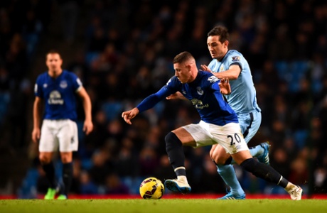Frank Lampard chases Ross Barkley.