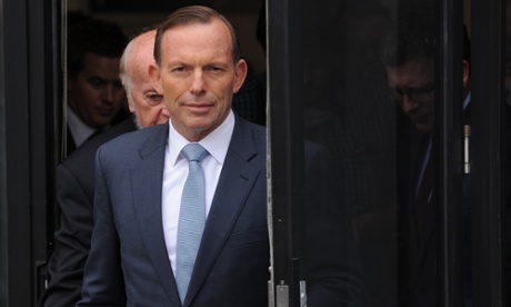 Tony Abbott in Melbourne on Friday. The prime minister has faced increasing pressure from inside the Liberal party over his paid parental leave scheme.