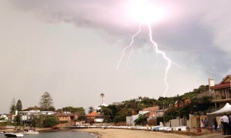 Storm over Watsons Bay in Sydney