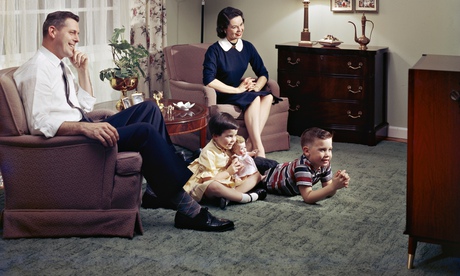 The traditional TV set watched by the whole family