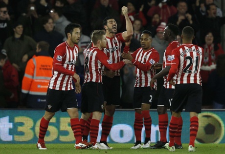 Pelle celebrates after breaking his goal drought. He had gone five games without a goal.