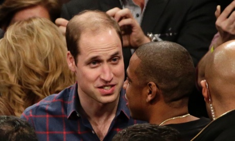 Prince William and Jay-Z during the much-anticipated encounter.