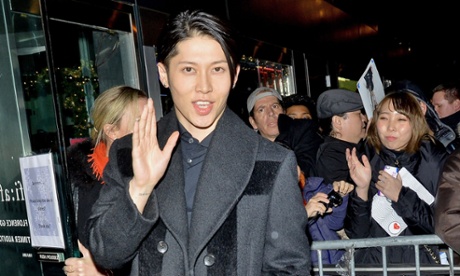 Miyavi, the star of Unbroken, at the film's New York premiere.