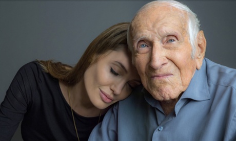 Angelina Jolie and Louis Zamperini.