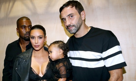 Kim Kardashian, Kanye West and Riccardo Tisci