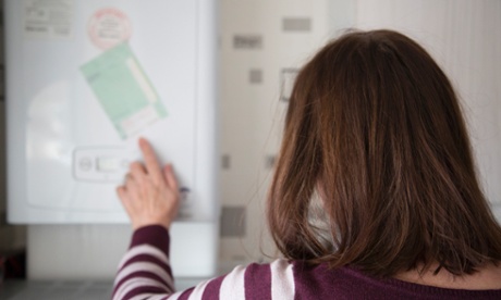 Boiler on Prescription in Sunderland : Mrs Elaine Middlemist of Hylton Castle in Sunderland, with her prescribed boiler