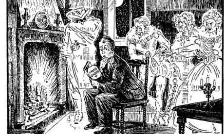 Xmas ghosts. Drawing submitted to the Manchester Guardian Christmas sketches competition, November 1929