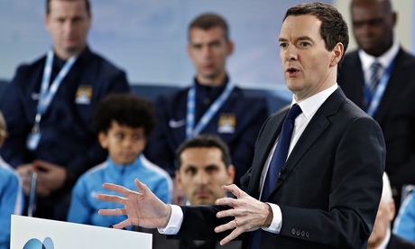 George Osborne speaks at the opening of the Manchester City Football Academy