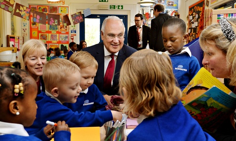 Sir Michael Wilshaw, head of Ofsted, on visit to nursery