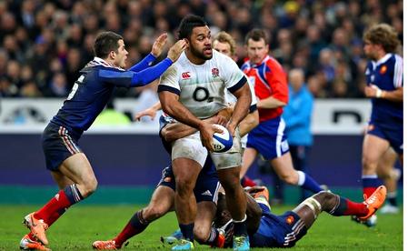 Billy Vunipola in action, France v England, RBS Six Nations