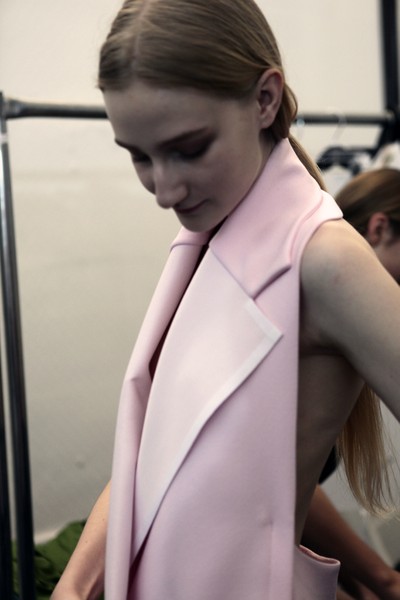 Beckham backstage: Victoria Beckham back stage autumn/winter 2014
