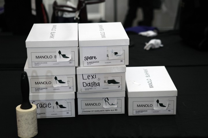 Beckham backstage: Victoria Beckham back stage autumn/winter 2014