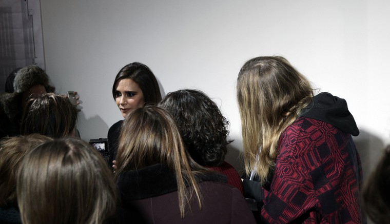 Beckham backstage: Victoria Beckham back stage autumn/winter 2014
