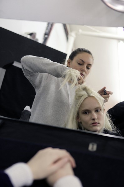 Beckham backstage: Victoria Beckham back stage autumn/winter 2014