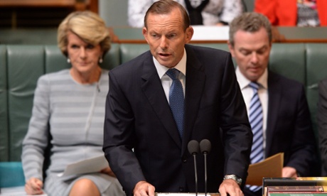 Abbott during the first question time of 2014.