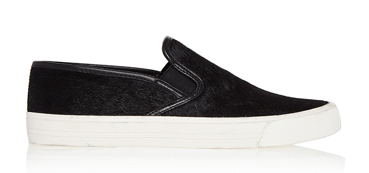 Skate trainers: Black calf hair