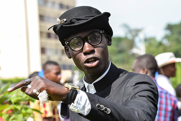 FTA: La Sape: A Sapeur, a member of La Sape movement, in Kinshasa