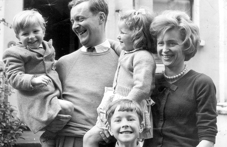 Tony Benn in pictures: With his family in 1961. Left to right: Joshua, 2, Melissa, 4, Hillary, 7, 