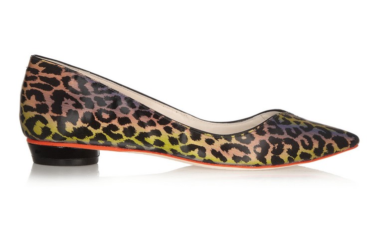 Pointed Flats: Leopard print flat shoes