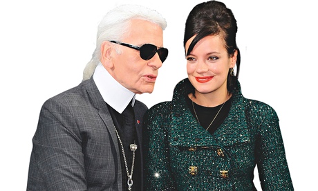Karl Lagerfeld with Lily Allen