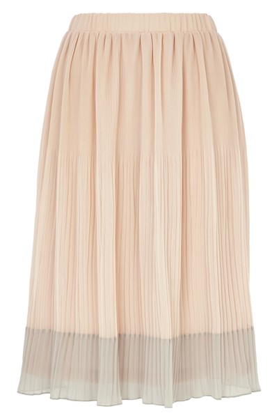 Pleated skirts: Peach pleated skirt