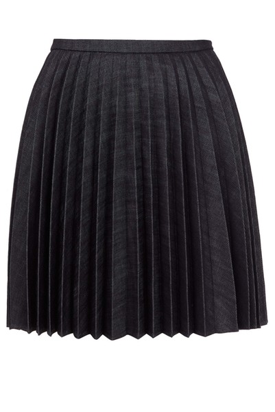Pleated skirts: Denim pleated skirt