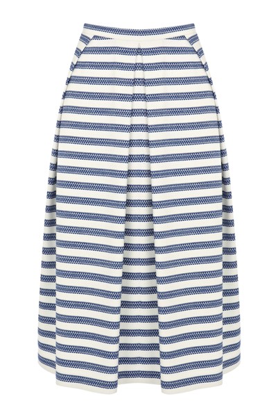Pleated skirts: Striped pleated skirt