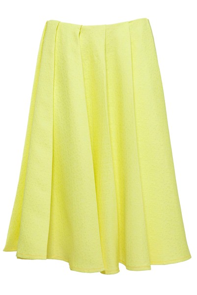 Pleated skirts: Yellow pleated Skirt