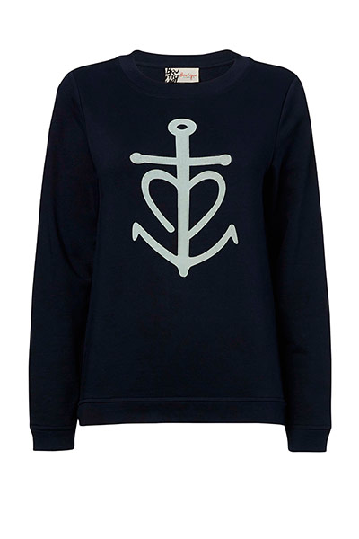 Sweatshirts: Blue anchor sweatshirt