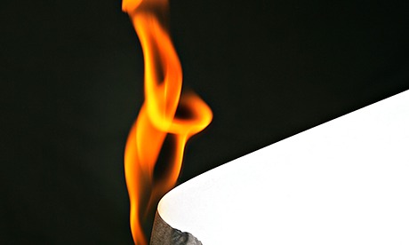 burning edge of paper