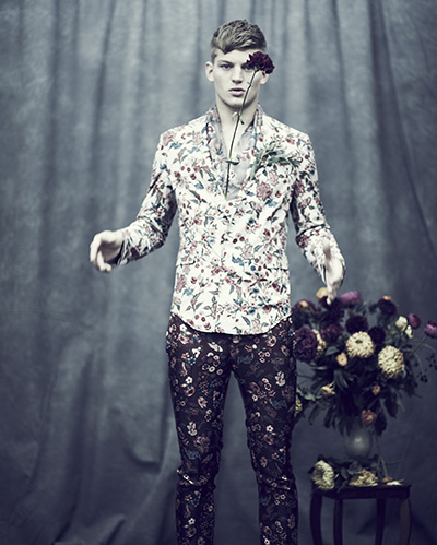 The fashion: Floral menswear shoot for the Fashion, Issue 2. Spring/ Summer 2014