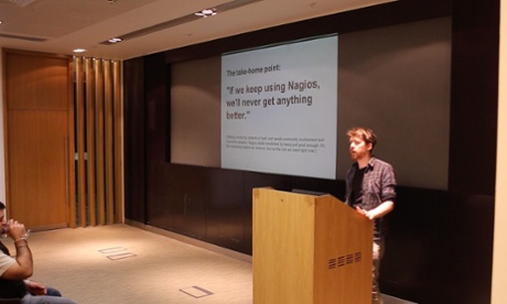 Andy Sykes speaking at London DevOps